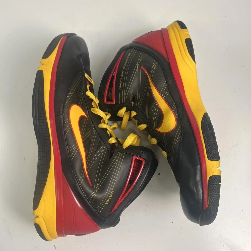 Nike Hyperize Rise NHSI 2009 Promo Shoes Mens Size 9 Black Yellow Basketball